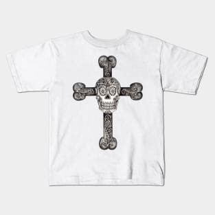 Skull and cross bone day of the dead. Kids T-Shirt